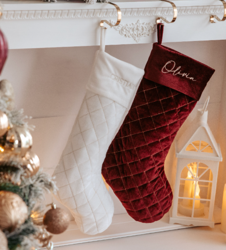 Velvet Personalised Christmas Stocking