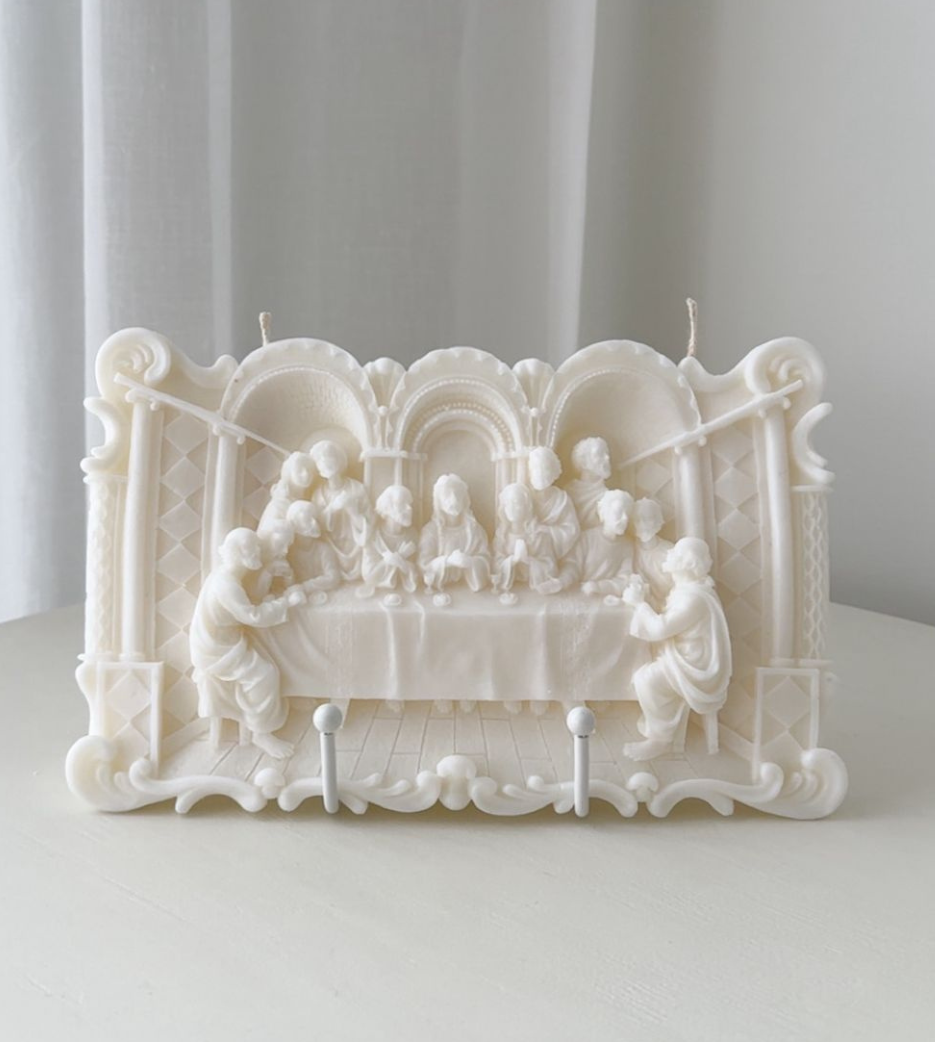 Last Supper Candle with Stand