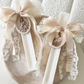 Lace Bow Cross Candle