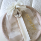 Ivory Cross Candle with Chiffon Bow