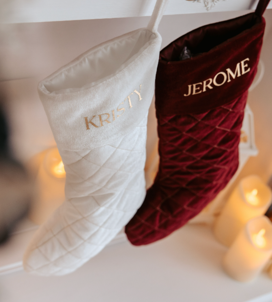 Velvet Personalised Christmas Stocking