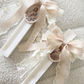 Lace Bow Cross Candle