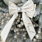 Ivory Velvet Bow Decorations