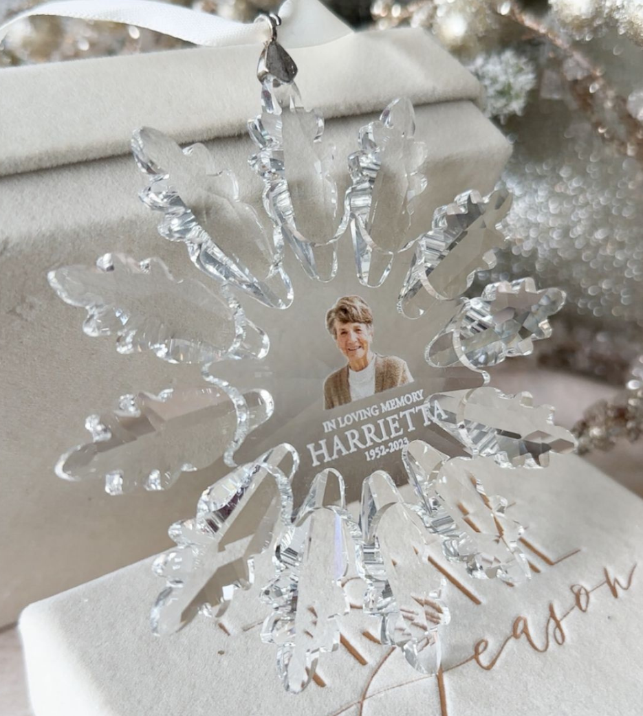 Clear Personalised Christmas Snowflake