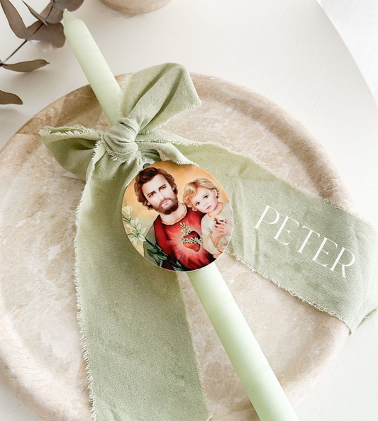 Green Marble 40cm Candle