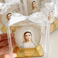 Agate Religious Stands with Engraved Acrylic Base