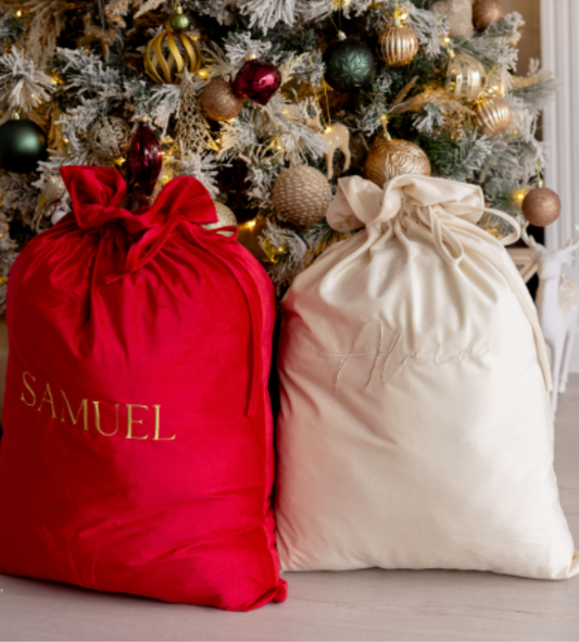 Personalised Embroidered Santa Sacks