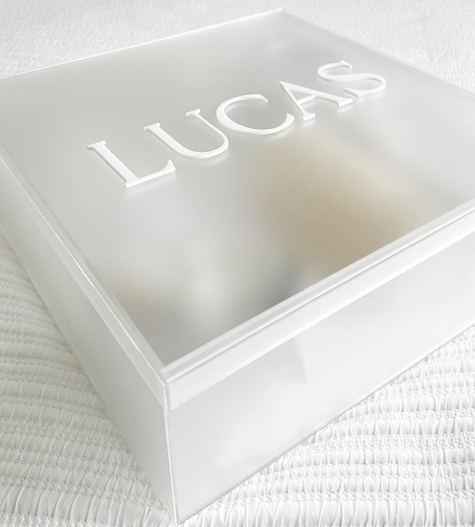 Frosted Acrylic Keepsake Box (40x40x15cm)