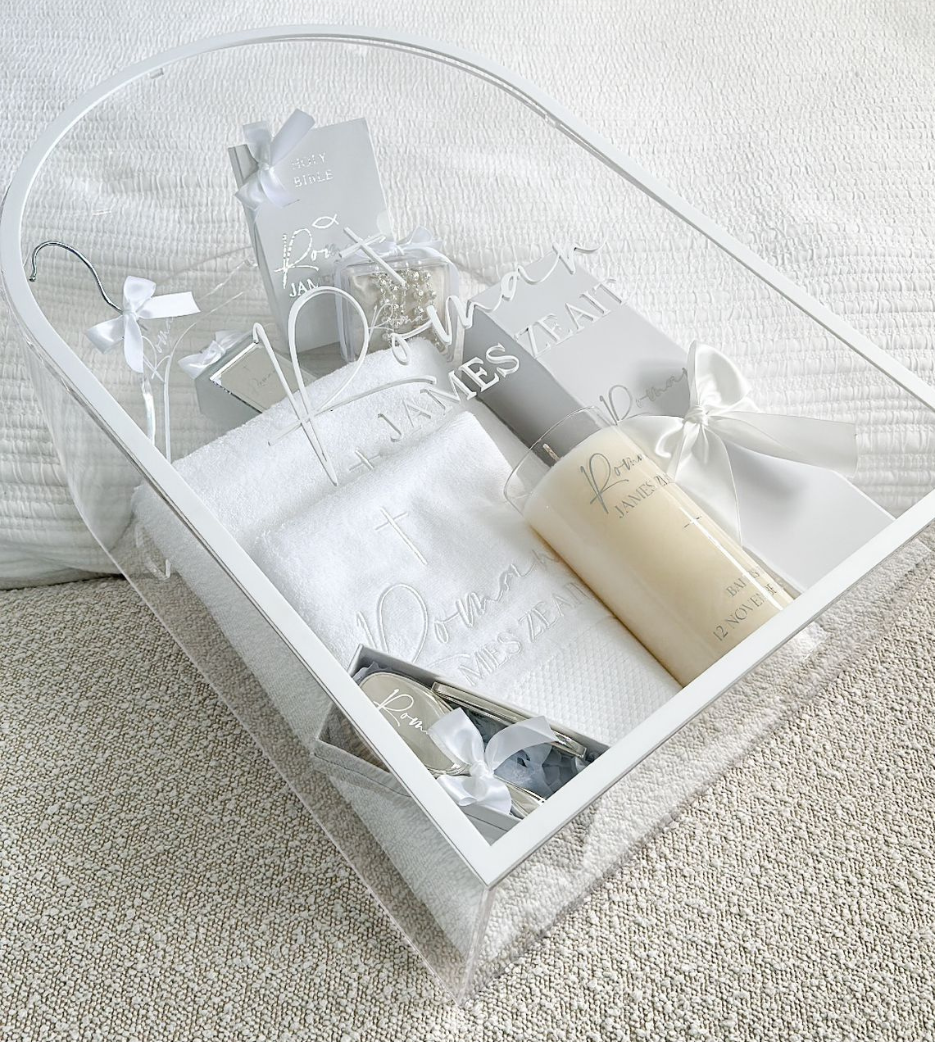 Arch Acrylic Keepsake Box Only (Frosted & Clear Lid)