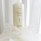 Baptism Candle with Pearl Bow