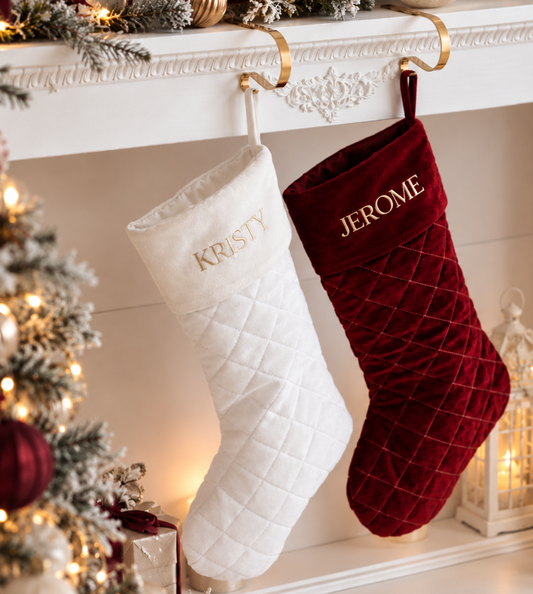 Velvet Personalised Christmas Stocking (no bow)