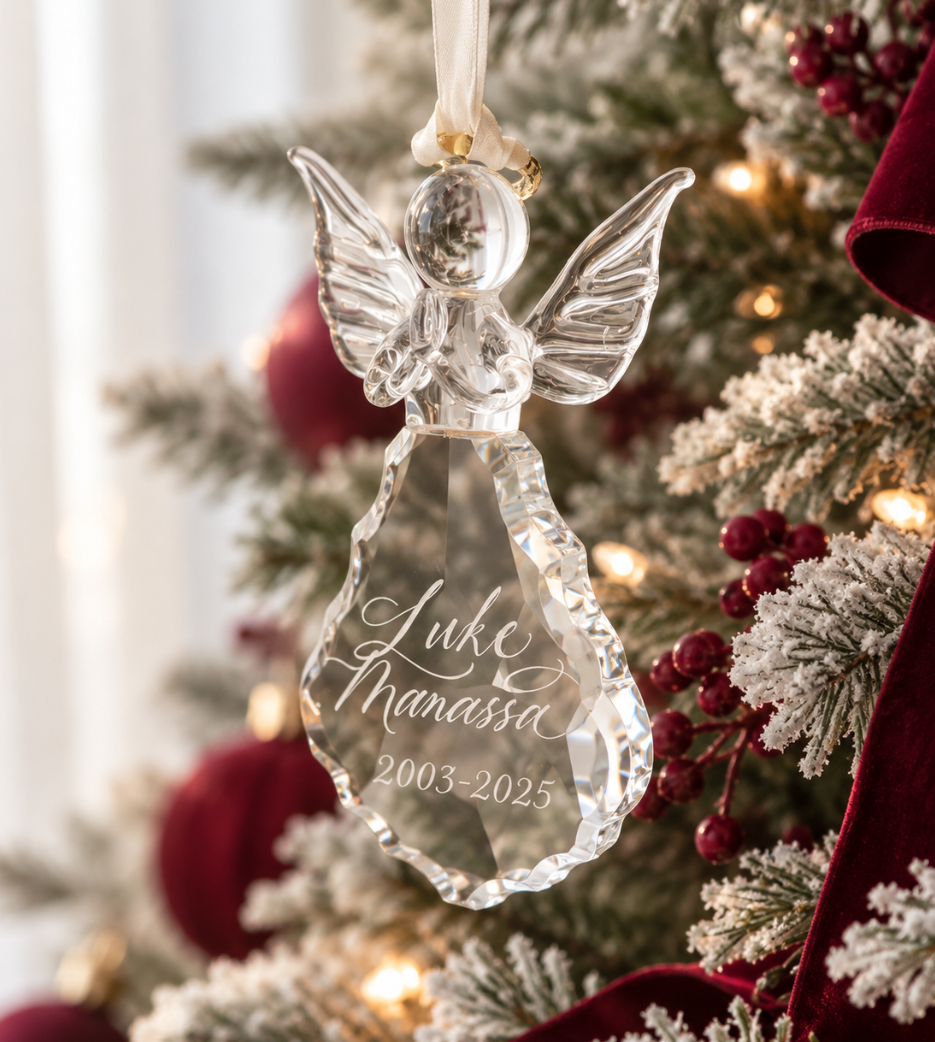 'Luke' Crystal Christmas Angel