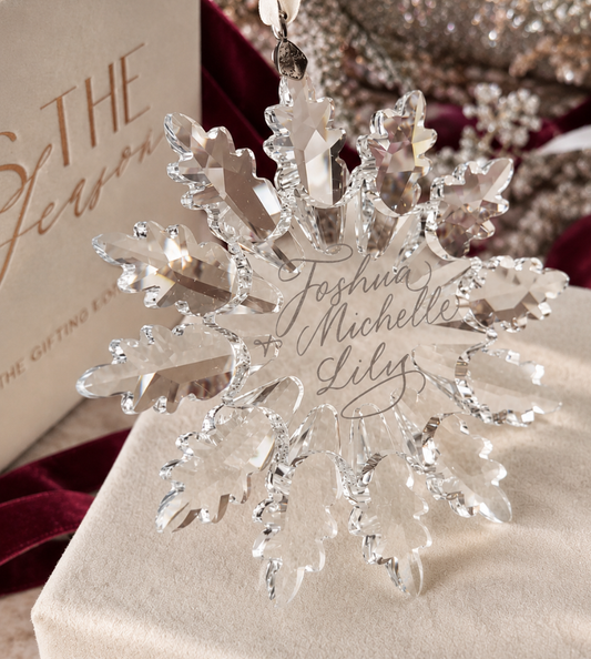 Clear Personalised Christmas Snowflake