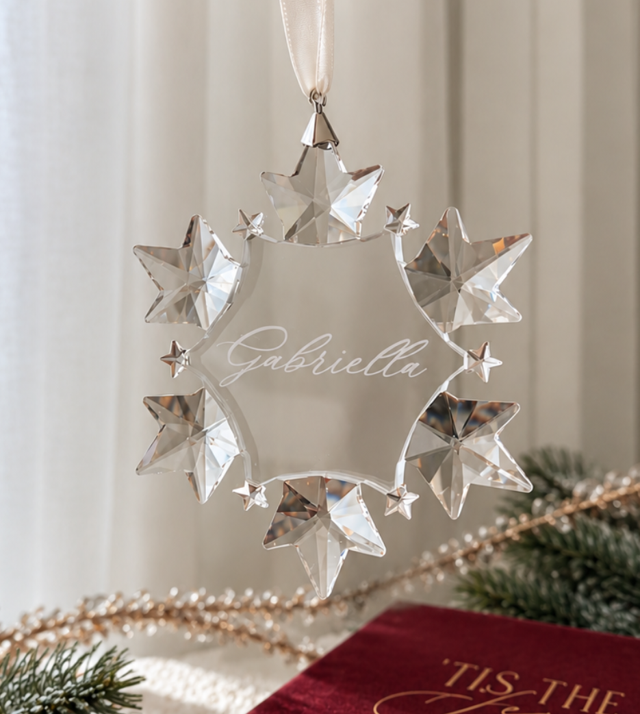 Celeste Clear Christmas Snowflake