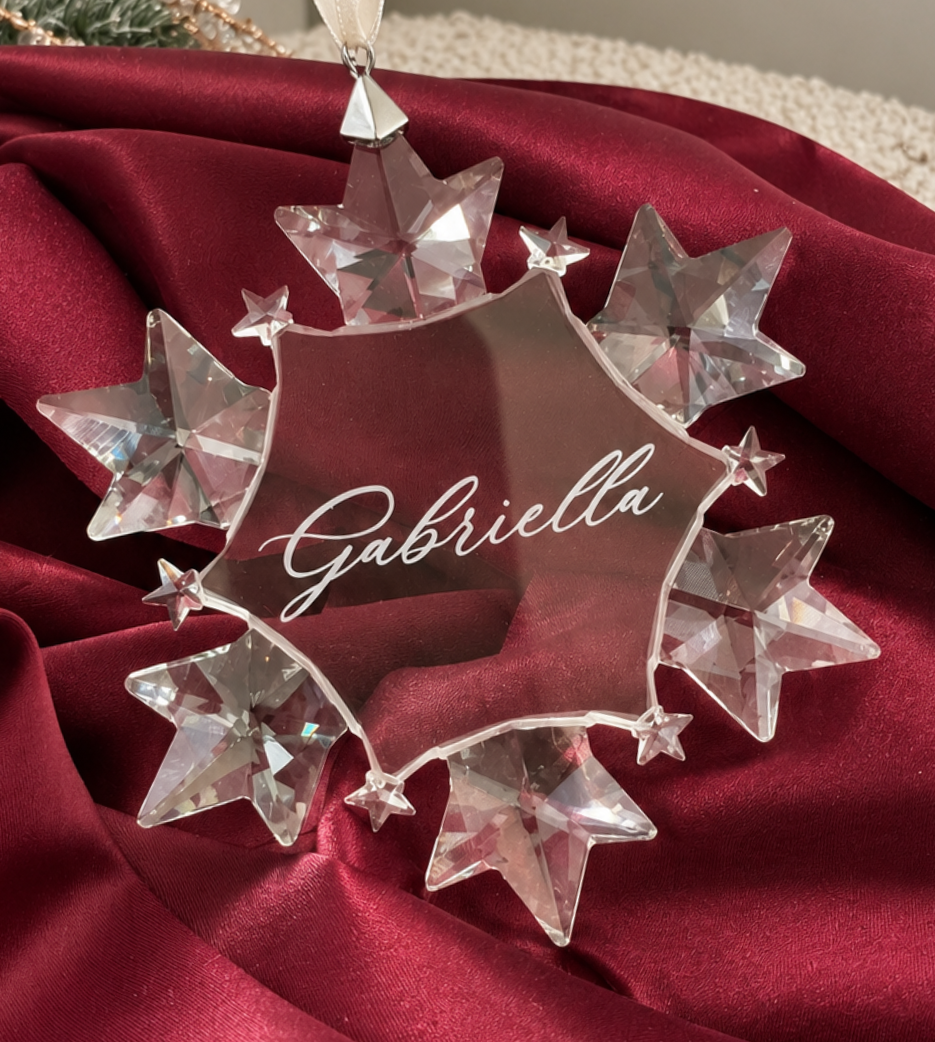 Celeste Clear Christmas Snowflake