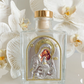 Gold Orthodox Holy Mother Mary & Jesus Glass Bottle