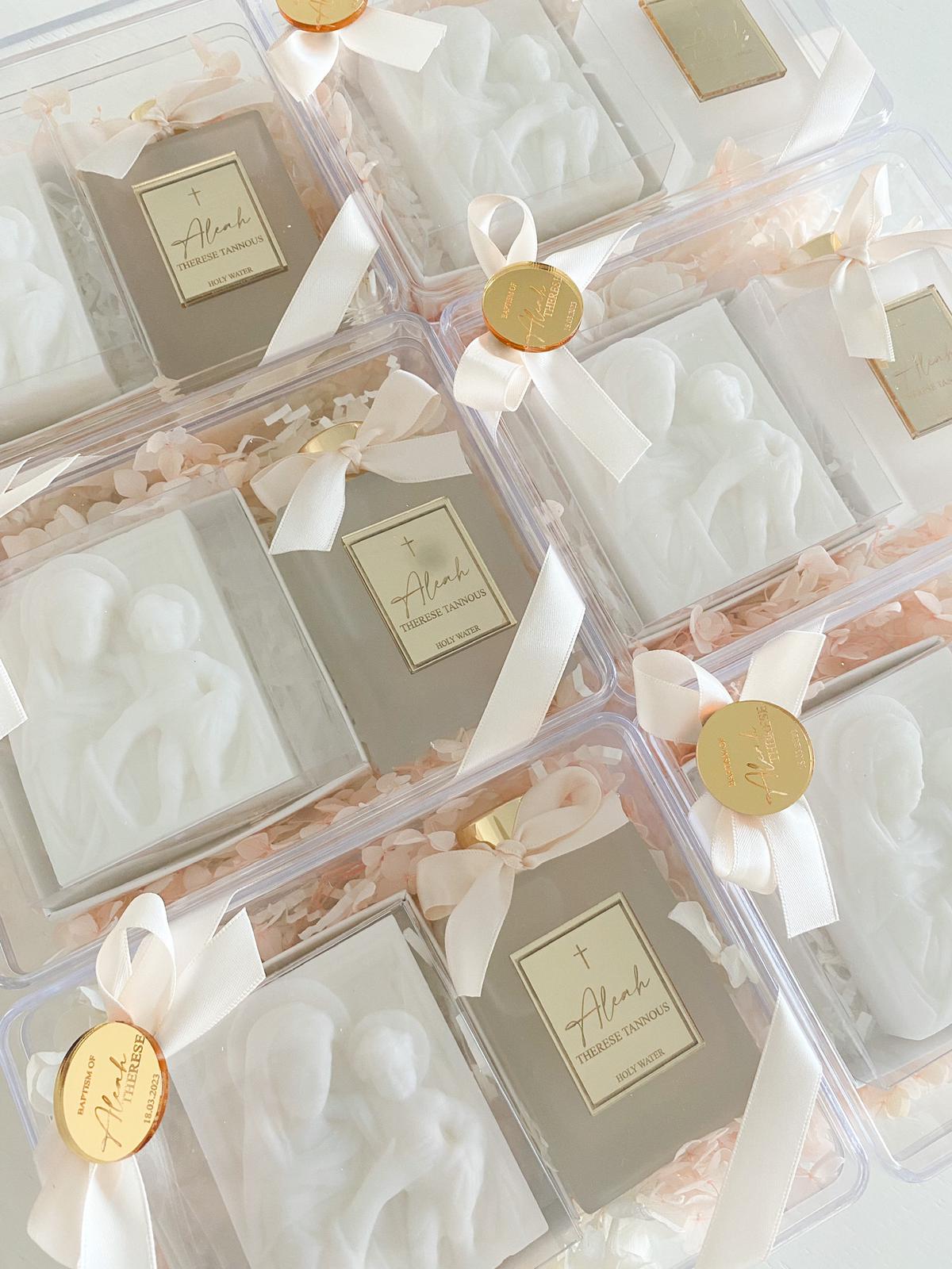 Immaculate Mary & Jesus Candle and Holy Water Boxes